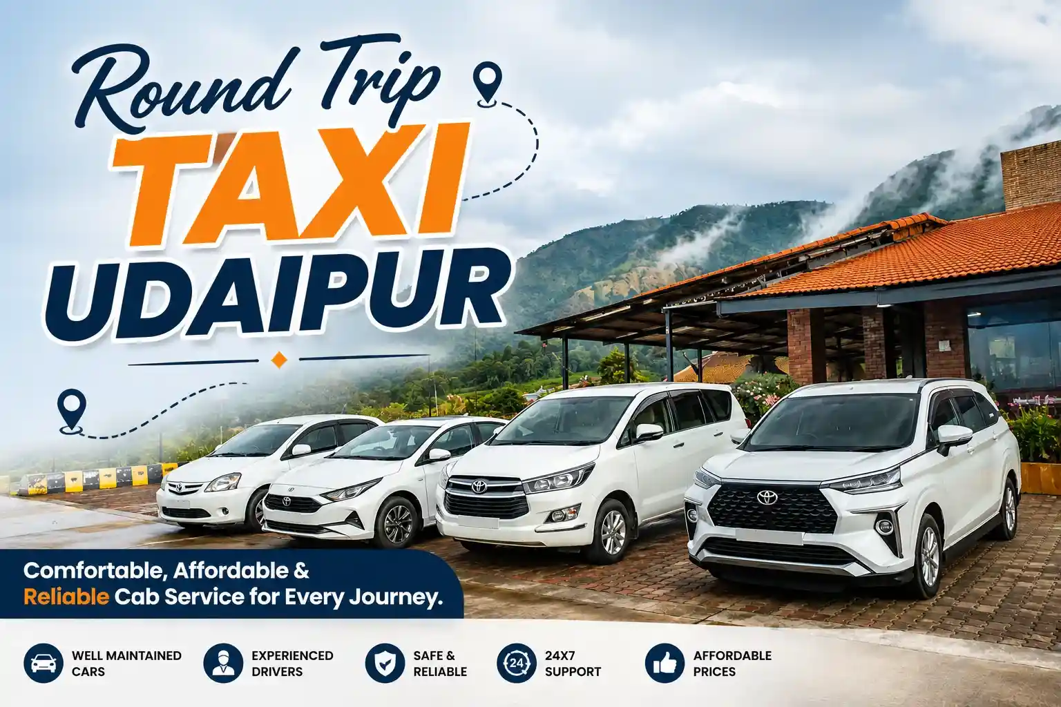 Round Trip Taxi Udaipur – Comfortable, Affordable & Reliable Cab Service for Every Journey
