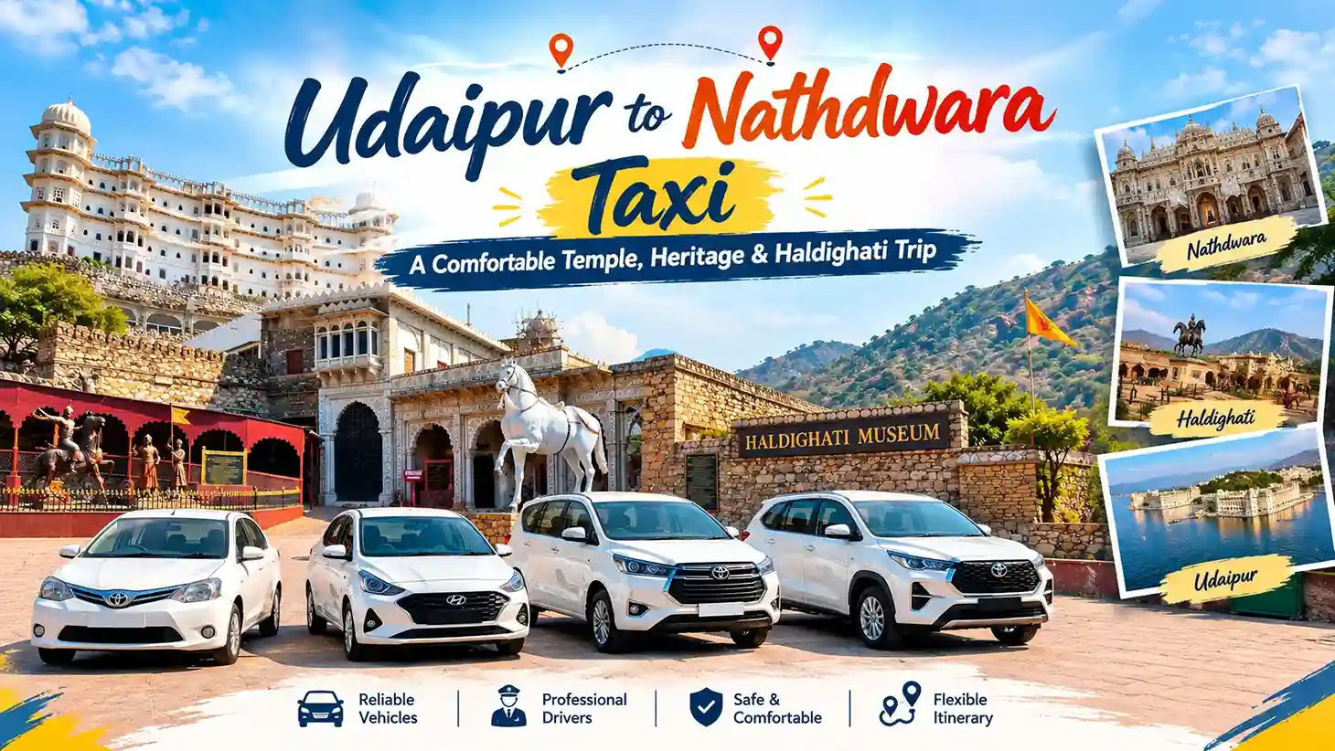 Udaipur to Nathdwara Taxi: A Comfortable Temple, Heritage & Haldighati Trip